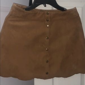 Brown button up skirt